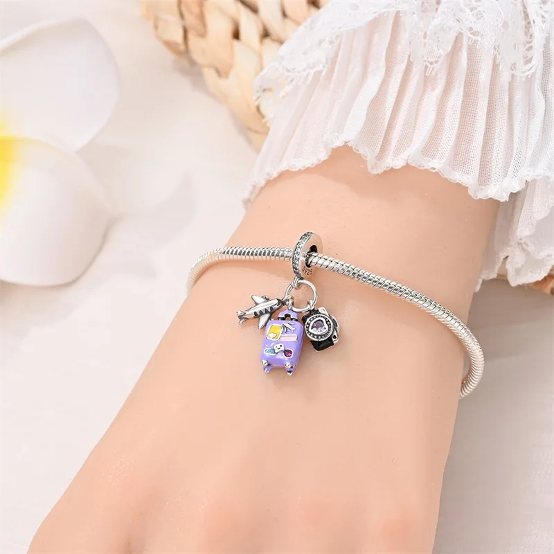 2024 Hot Sale Sun Moon Stars Shape Charm Beads Fits Bangle Bracelet Necklace Keychain Women Luxury DIY Jewelry Festival Gifts