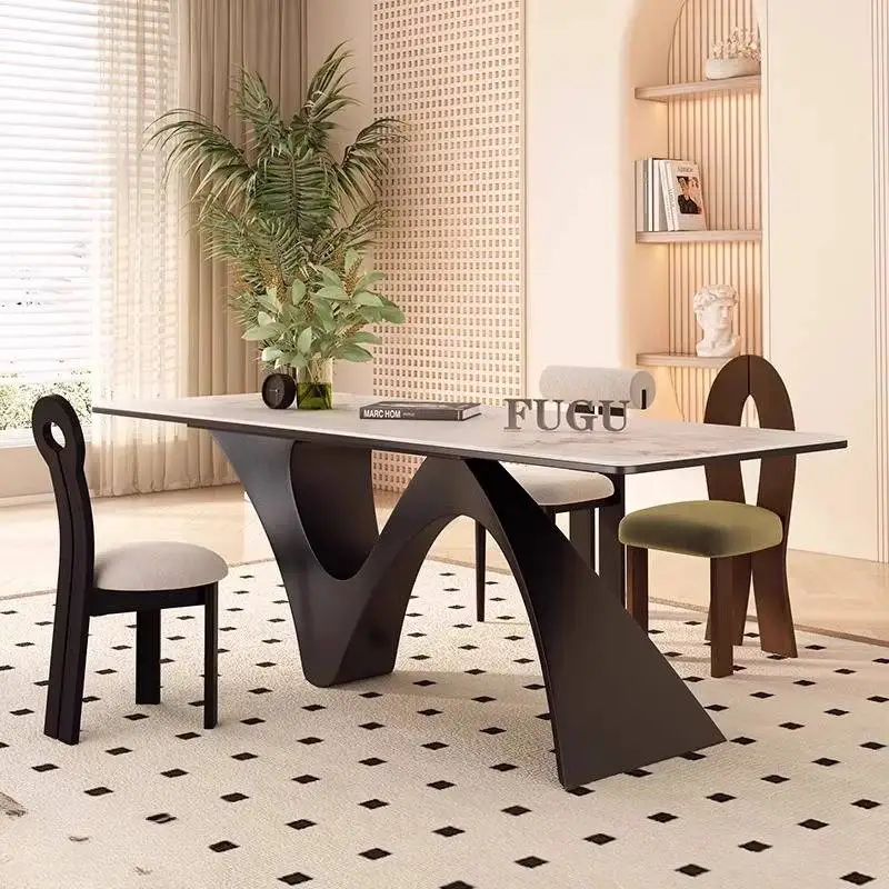 

Unique Minimalist Dining Table Italian Designer Living Room Dining Table Luxury Mid Century Mesa De Jantar Furniture For Home