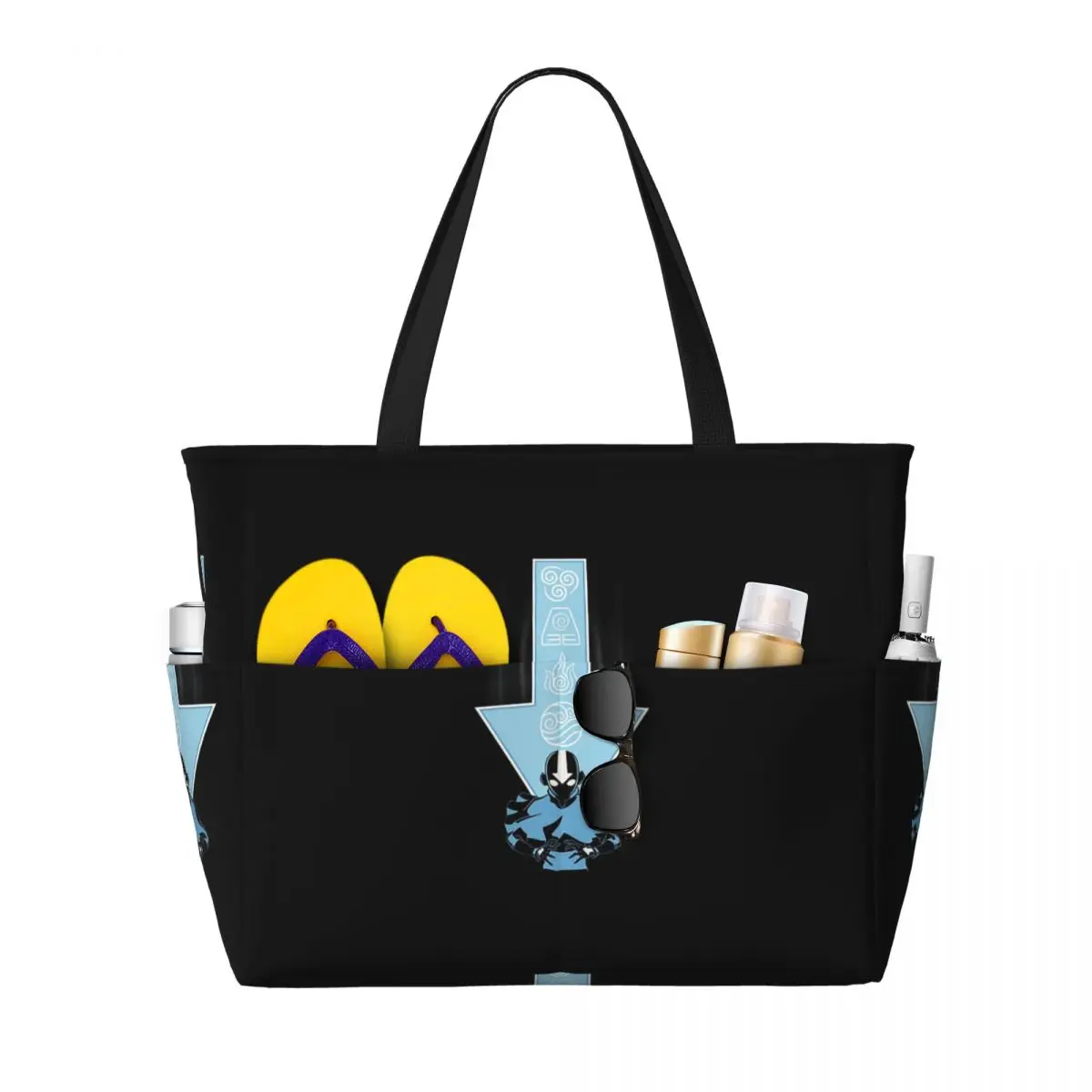 Avatar Aang Arrow Beach Tote Bag Sport Gym Yoga Duffle Large Tote Bag Women Travel Bag Fitness bag