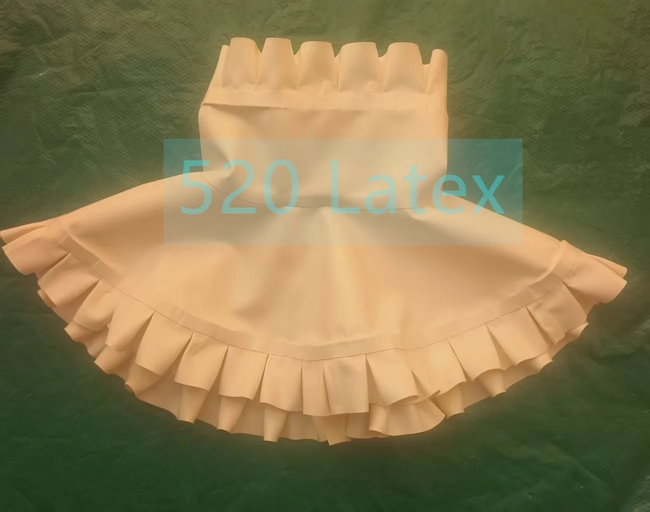 Body de Látex Blanco Hecho a Mano de 0.4mm, Gargantilla de Látex con Volantes, Corsé de Látex para el Cuello, Collar Ondulado Sexy, Disfraz de Cosplay