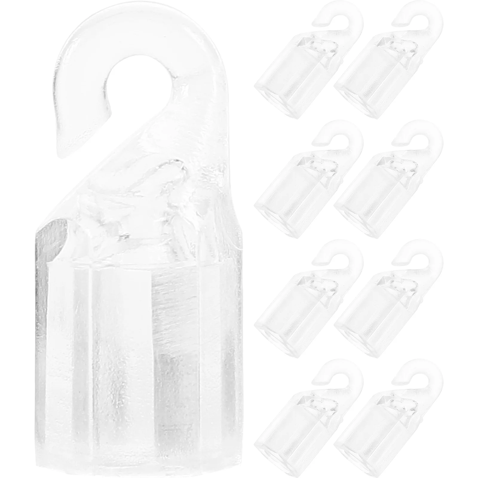 

10 Pcs Venetian Rod Rotating Hook Vertical Blind Accessories Curtain 10pcs Supply Tie Hanger Hangers Pom Plastic Useful Hooks