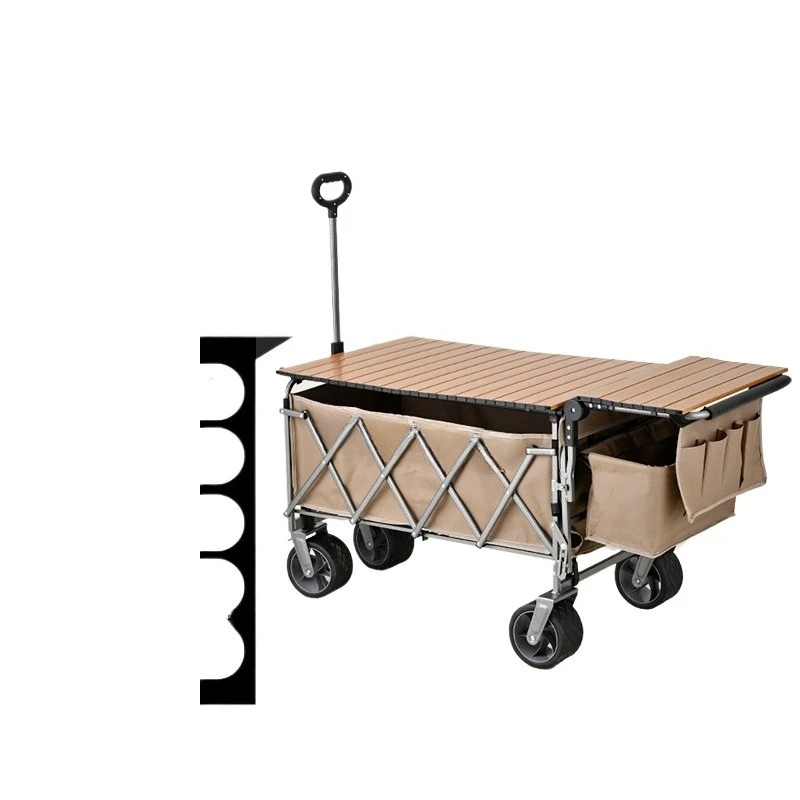 Camping Carts Outdoor Camp Trailers Travel Folding Hand Pushers Picnic Camping Gathering Carts Small Trailers