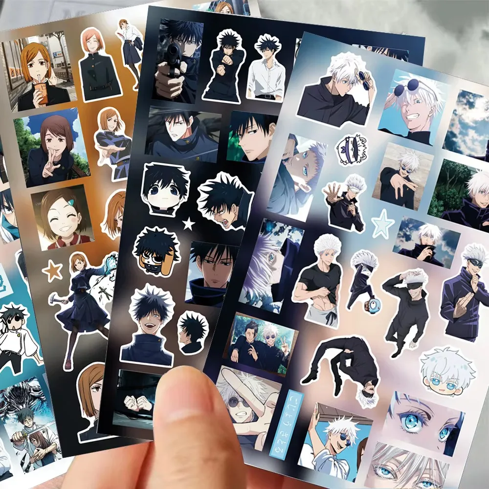 Picture 4: 8 Sheets Per Set Japanese Anime Jujutsu Kaisen Stickers Gojo Satoru Cartoon Sticker Laptop Phone Guitar Bike Cool Manga Stickers