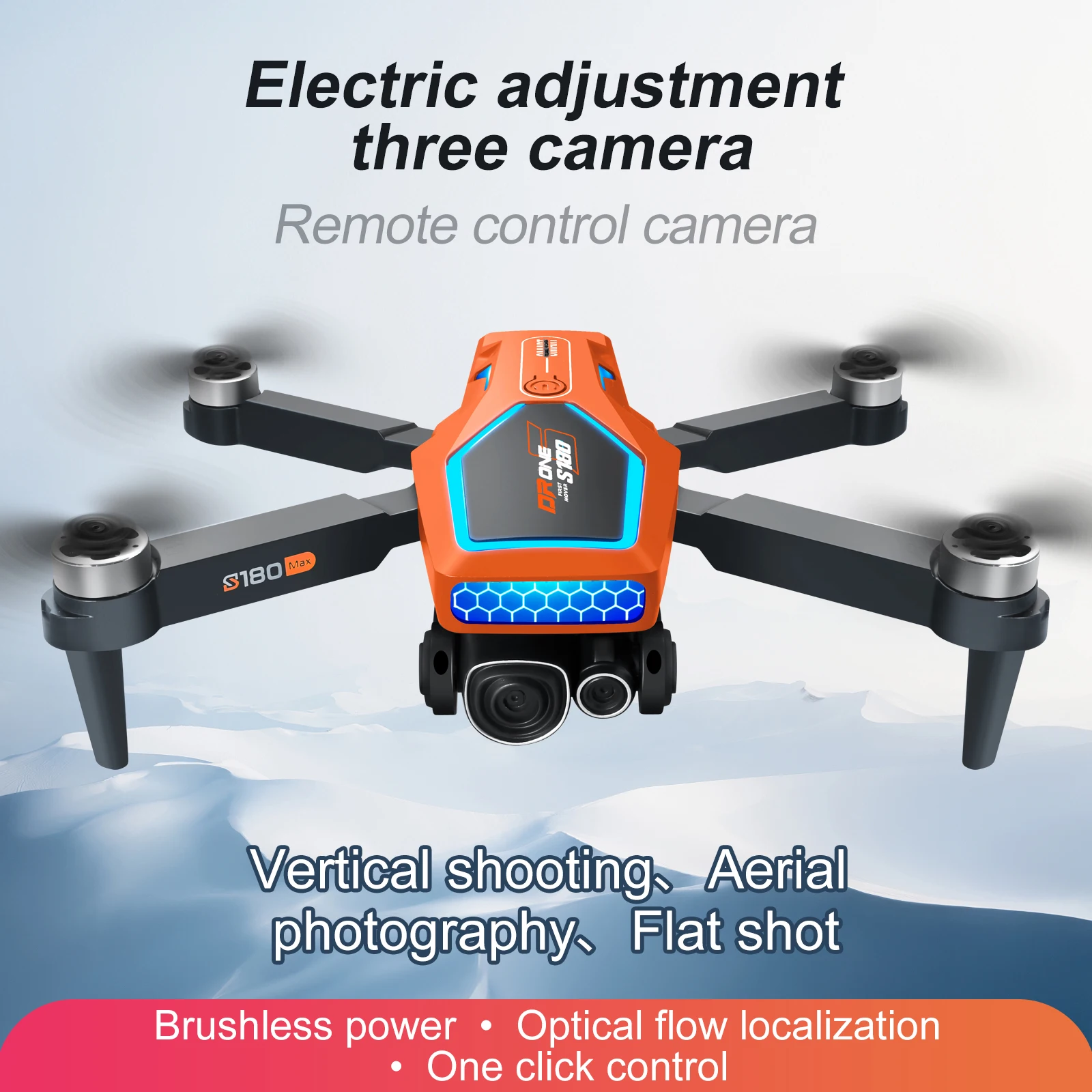 S180 Max Brushless Racing Drone with 4K Camera HD Obstacle Avoidance WIFI FPV Quadcopter Optical Flow Positioning Helicopter