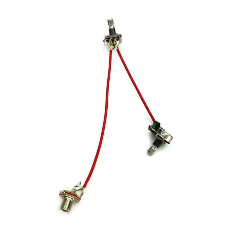 

Electric Guitar Wiring Harness Prewired Kits 3 Way Harness 1 Volume 1 Tone 500K Potentiometer 6.35 for Bass TOP quality