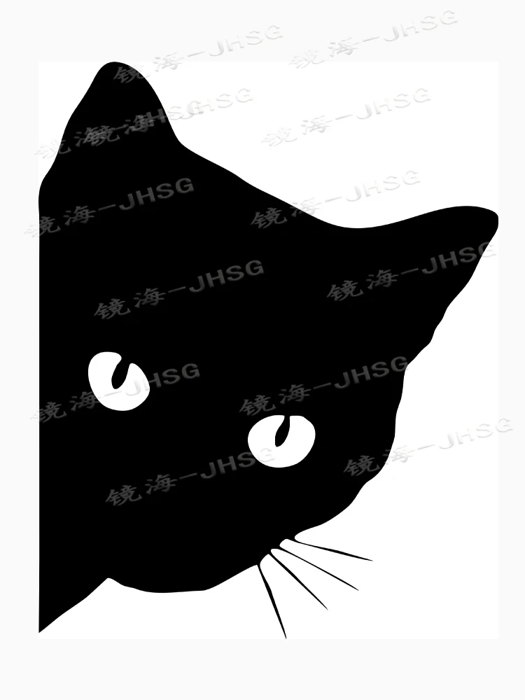 

Cute Pet Cat Peeping Vinyl Sticker | Black | Suitable for Cars, Trucks, Windows, Bumpers, Walls, Laptops