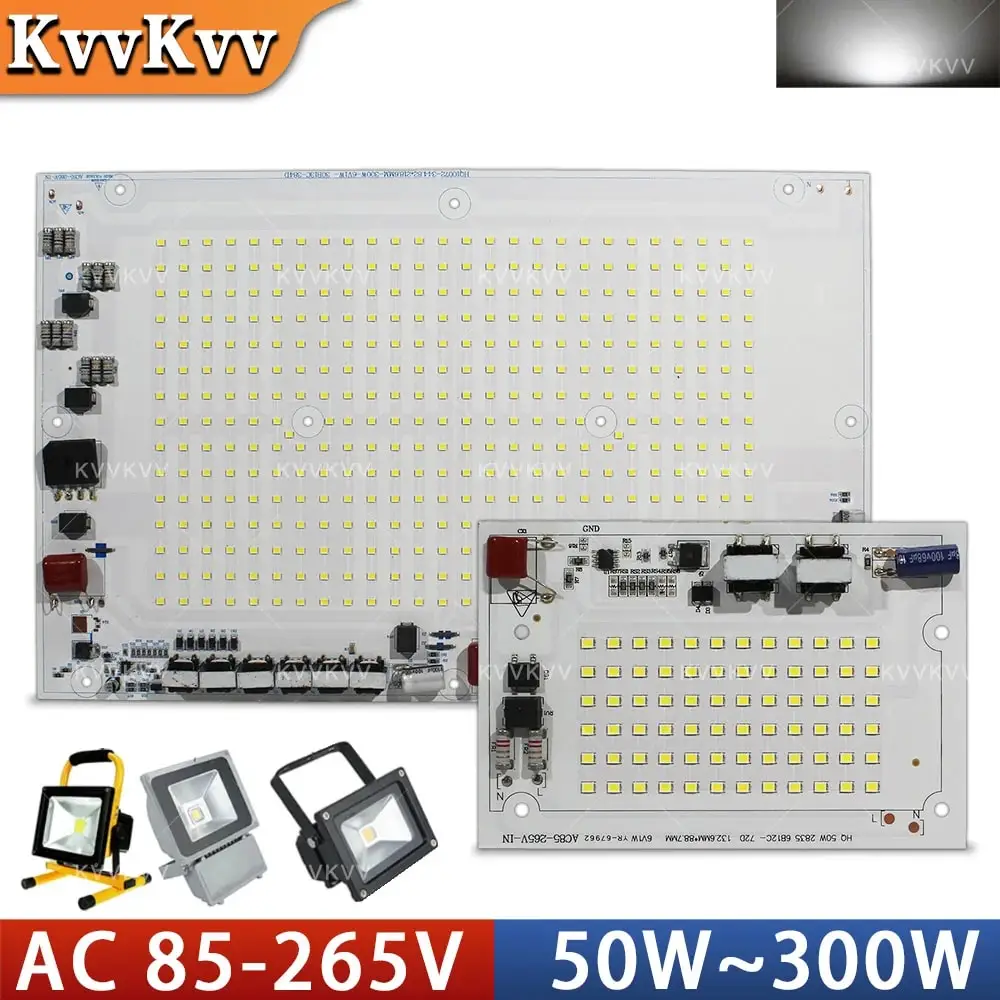 High-Power LED Chip 300W 200W 100W 50W 220V SMD Bead Light Source for Floodlights Ceiling Panels DIY Lighting Without Driver