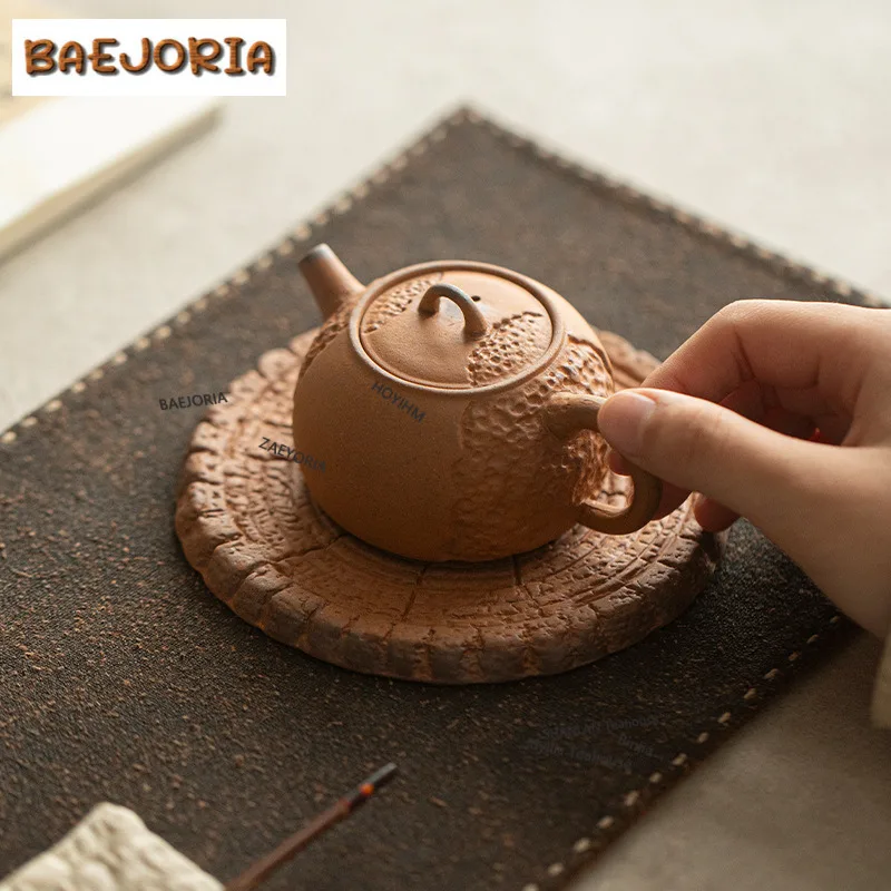 100ml Coarse Pottery Old Rock Clay Teapot Elegant Tea Infuser Pot Tea Brewing Kettle With Filter Drinkware Supplies Collection