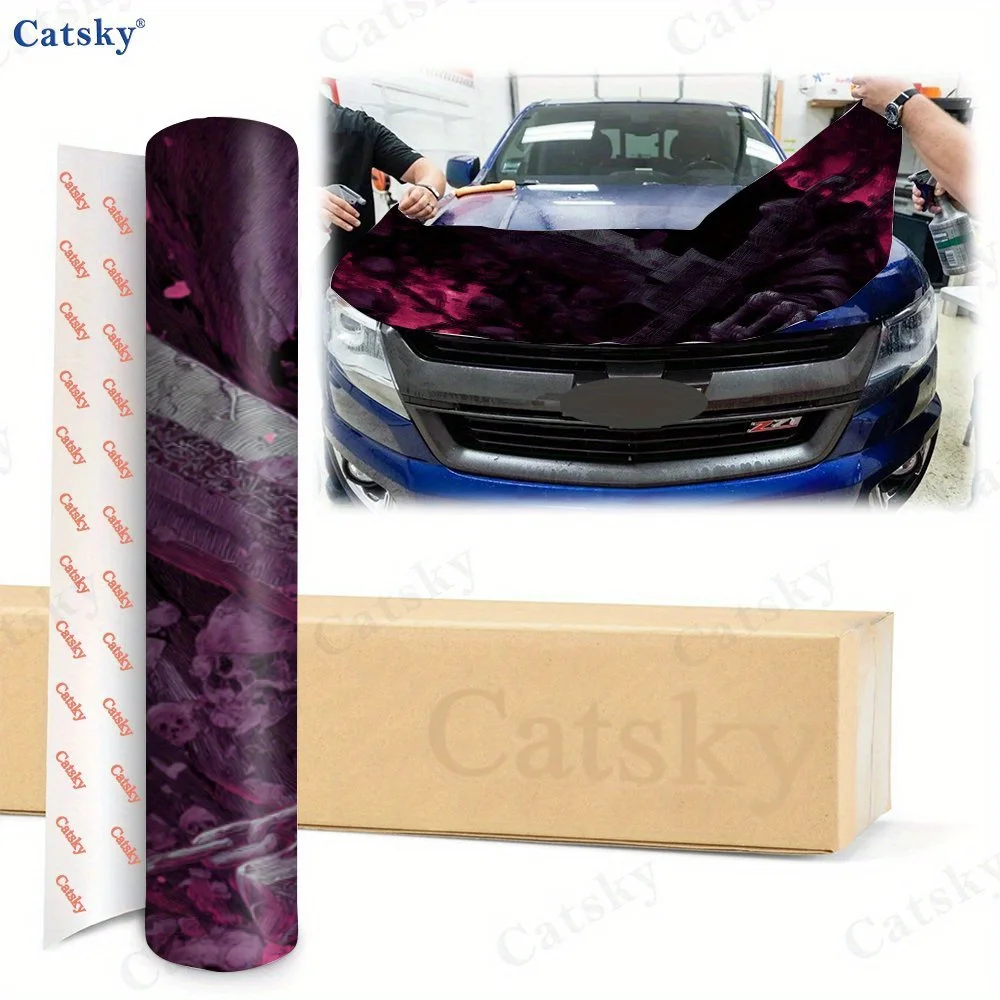 ملصق فينيل مقاوم للماء ومقاوم للخدش من بيربل ديث جود إمجيك للسيارة - سهل التركيب للشاحنات والسيارات والدراجات النارية