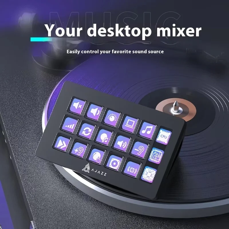 AJAZZ AKP153 Multifunction Control Panel Desktop Assistant 12 Key Mini Keyboard For Office Gaming Multiple Usage Scenarios