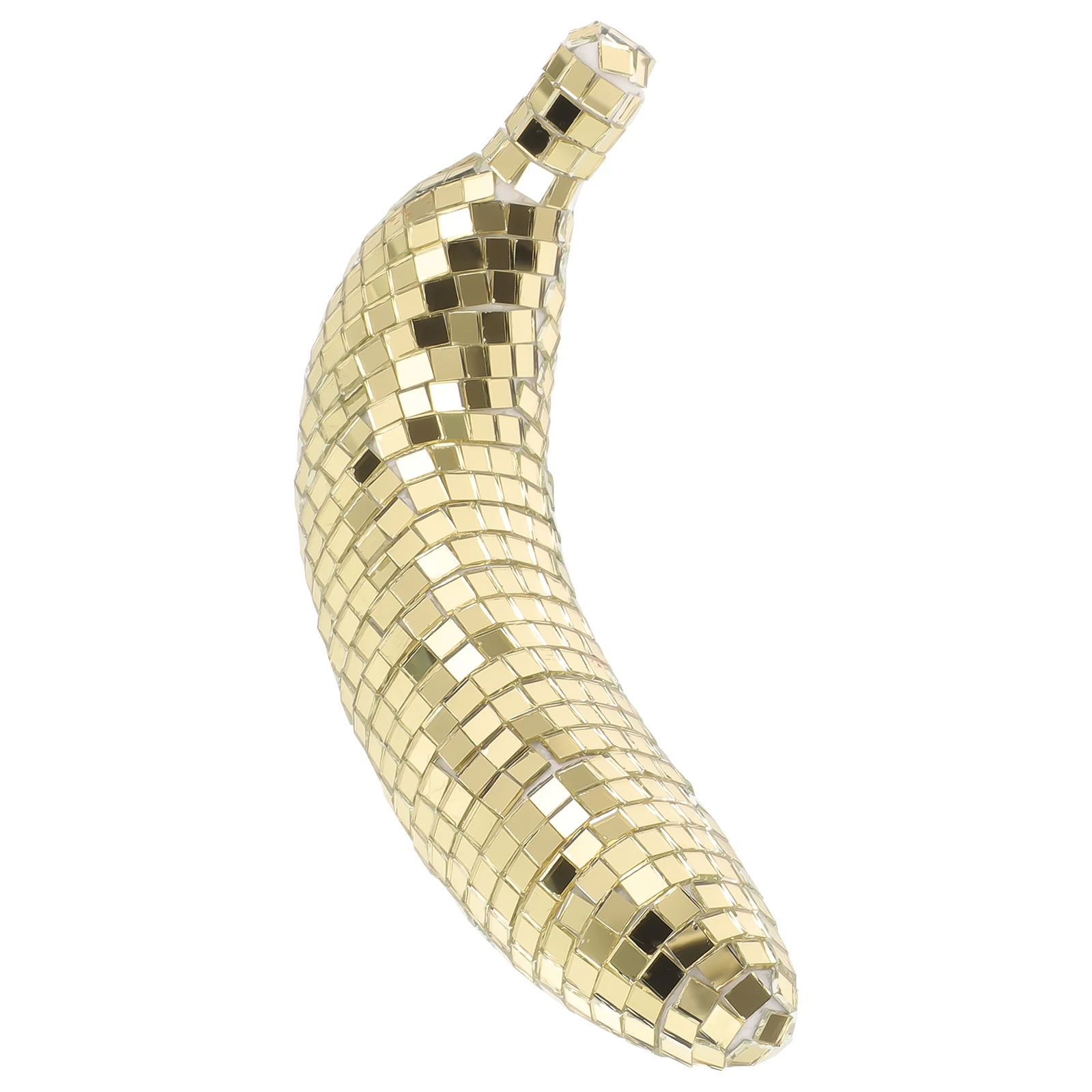 

Disco Style Banana Ornament Mirror Finish Retro Fruit Decoration for Home Office Desk Shelf Interior Decorative Accessory Party