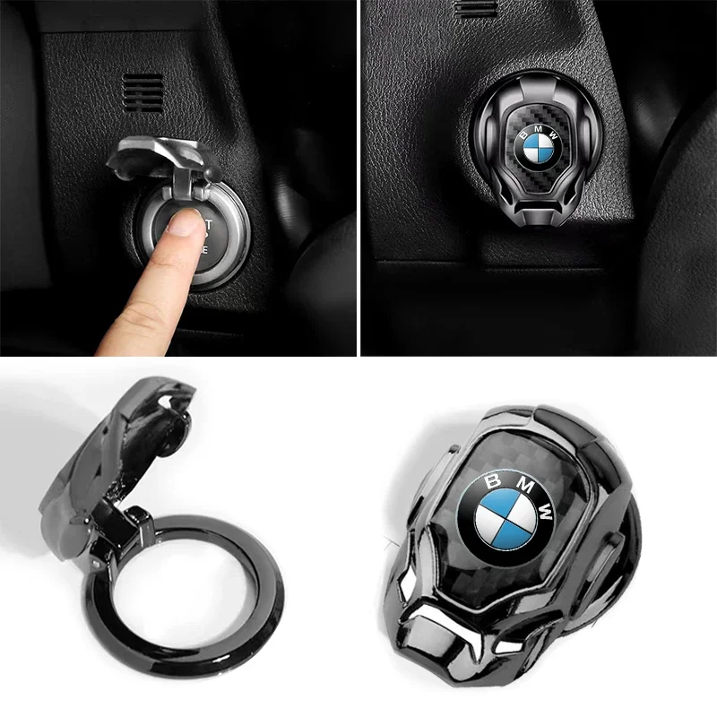 New Car Engine One Click Start Button Cover Car Styling Badge Decal Emblem For BMW 1 2 3 4 5 6 7 8 Series GT E34 E60 E90 E46 E39