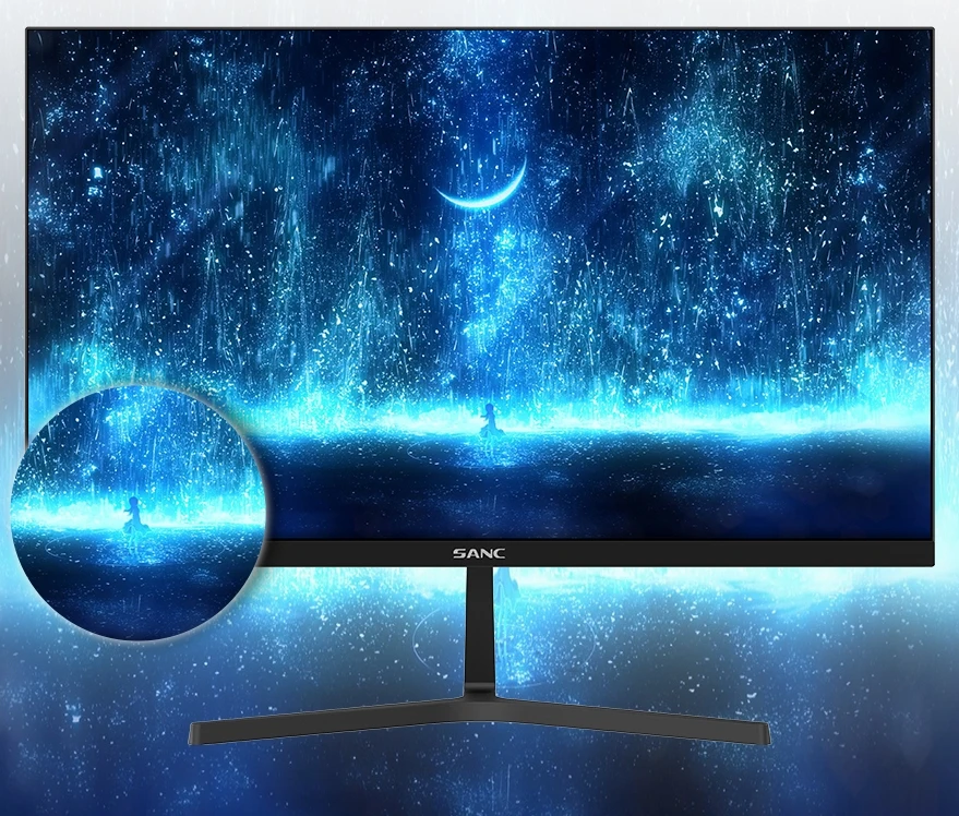SANC Definition Monitor Display Wide Color Gamut Expansion Desktop Screen Business Computer LCD Screen N2253 21.5-inch ISP Panel