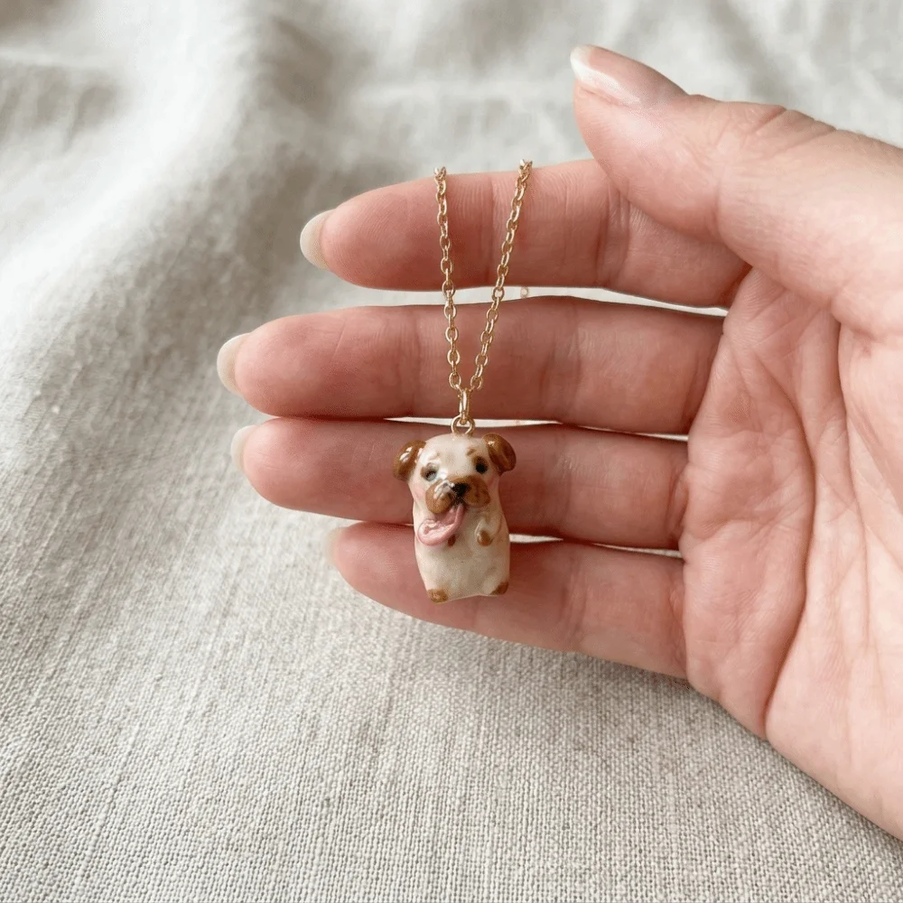 Siberian Husky Fashion Puppy Necklace Pendant Cute Creative Dog Pendant Animal Enamel Beagle Pendant Necklace Accessories