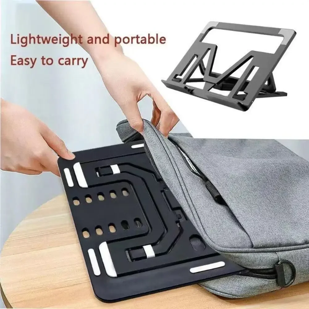 Folding Laptop Cooling Base Simplicity Wear-resistant Plastic+Silicone Notebook Holder Portable Durable Computer Stand