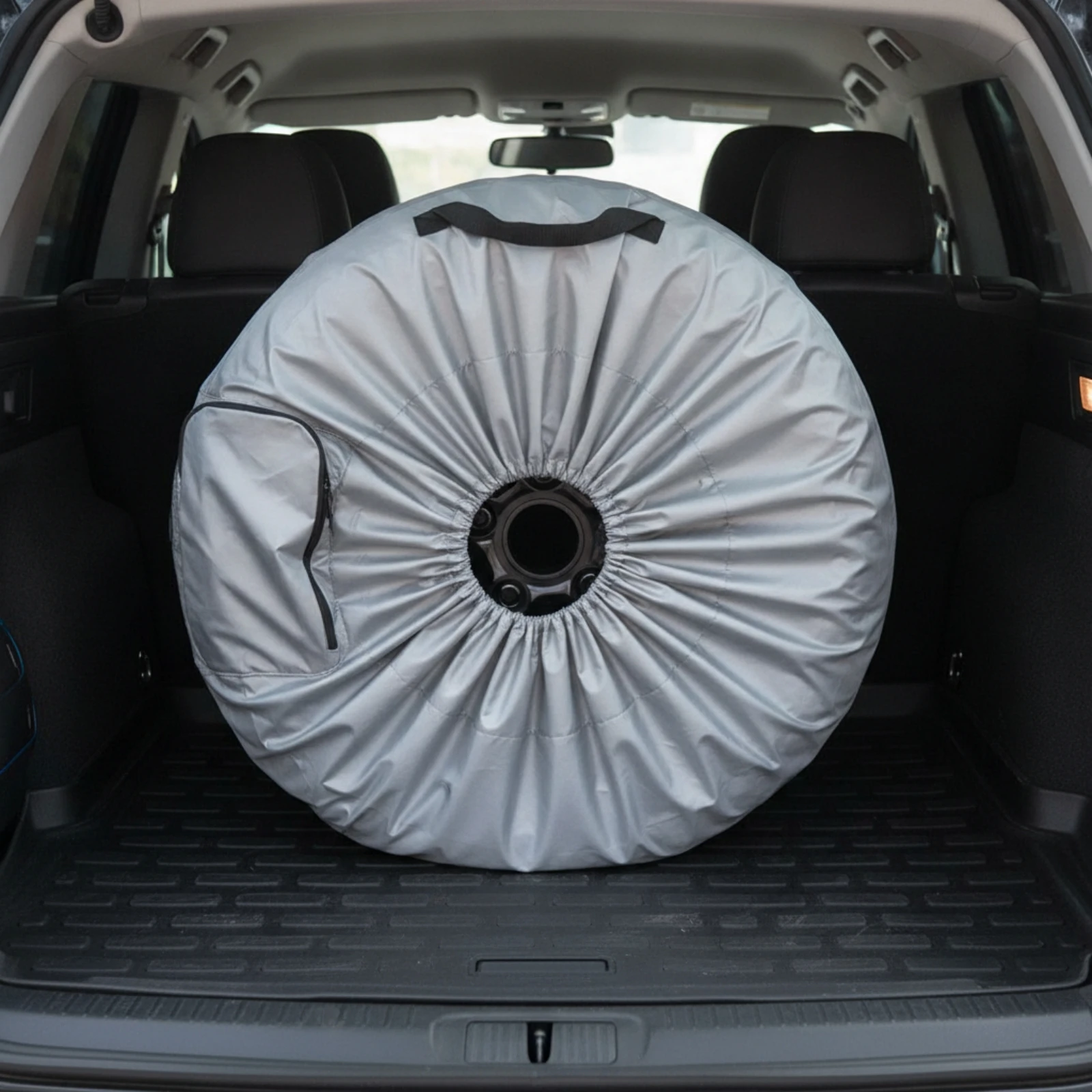 Tire Cover with Strap Dust Proof Tire Cover with Elastic Back Hem Wheel Protector Lightweight Year-Round for Car Owners, Outdoor