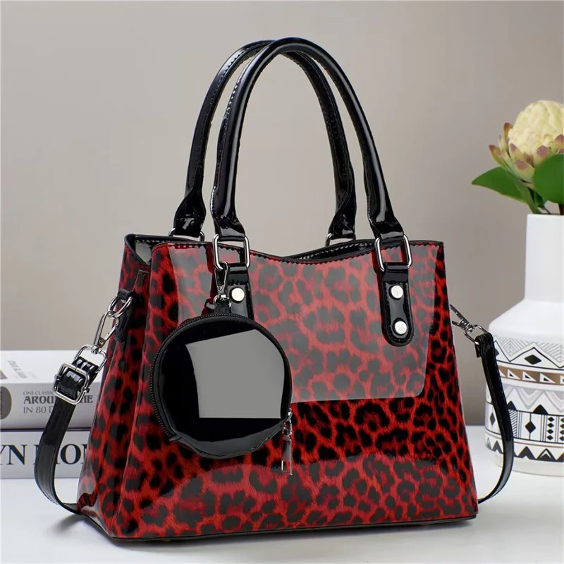

PU Light Luxury Temperament Top-Handle Bags Leopard Mature Texture Female Bags on Sale 2025 New Zipper Versatile Women's Handbag