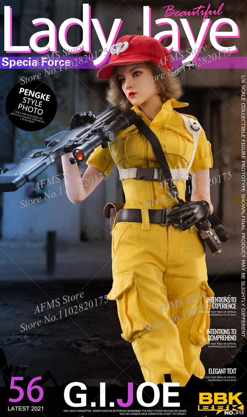 W magazynie BBK BBK012 1/6 Scale Female Soldier GIJOE Beautiful Lady Jaye 12 Inches Full Set Action Figure Model for Fans Gifts