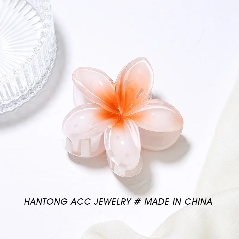 Plumeria Hair Clips Flower Hair Claw Clip Trendy Hair Clip Korean Hair Accessories For Girls