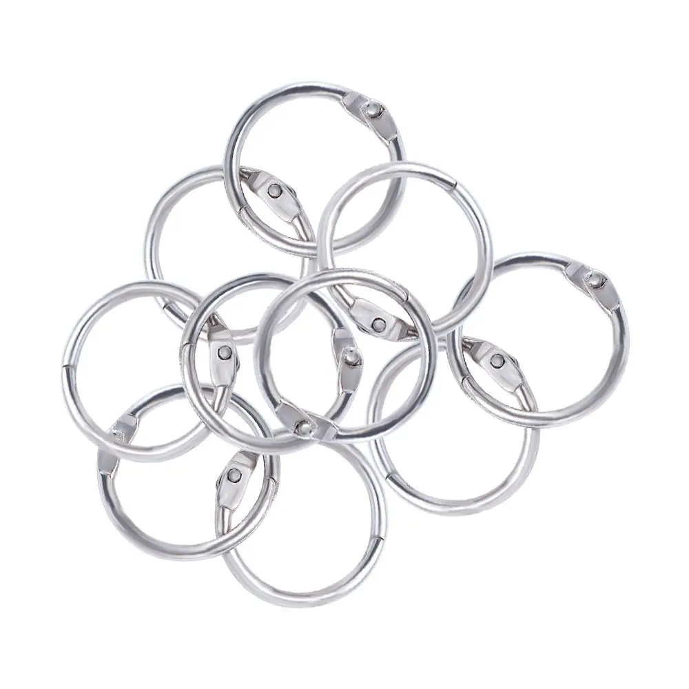 Split Ring Binding Supplies High Quality Hinged Rings Keychain Loose-leaf Book Hoops Circle Book Binder Metal Ring Binder