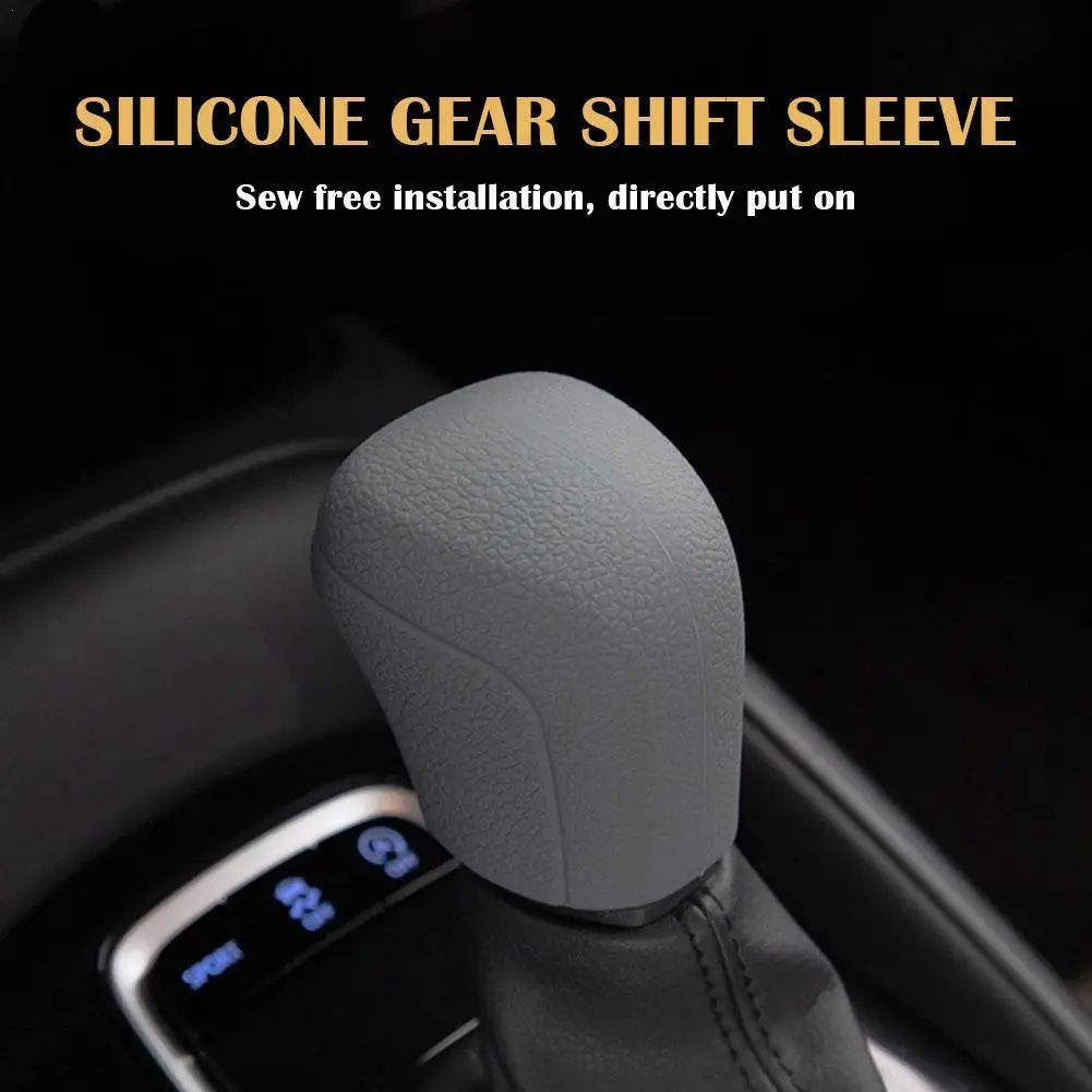 Car Universal Gear Shift Knob Silicone Cover Non-Slip Grip Handle Protective Covers for CAMRY Rongfang  Car Accessories