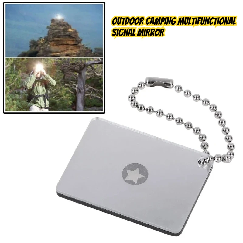 

3PCS New Outdoor Popular Multifunctional Signal Emergency Mirror, Portable Hiking and Mountaineering Essential EDC Pocket Tool