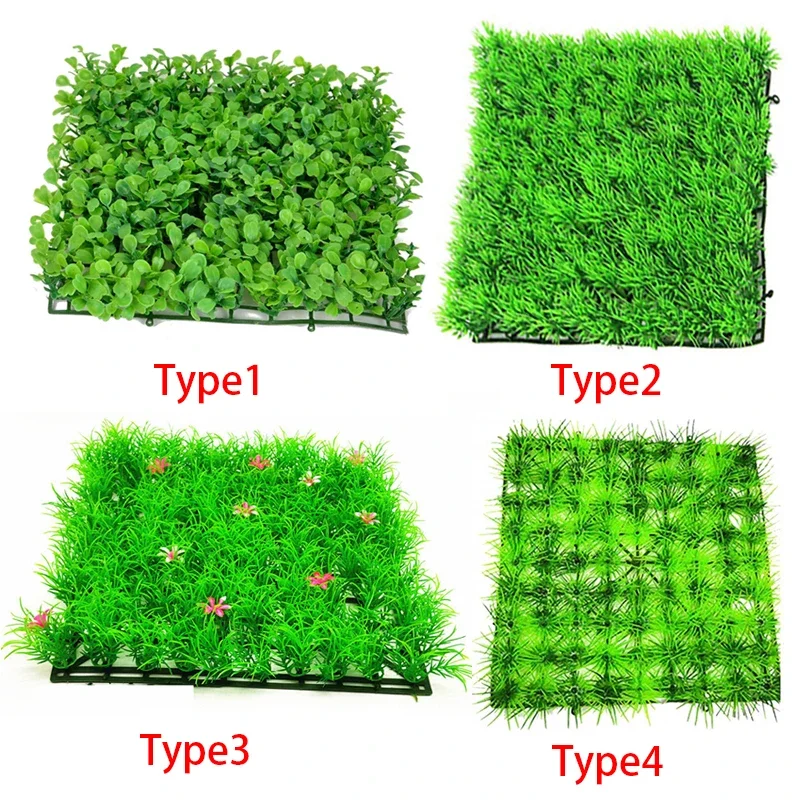 Artificial Green Grass Plant Lawn Turf Aquatic Aquarium Fish Tank Decor Fake Moss Aquarium Ornaments Aquarium Supplies