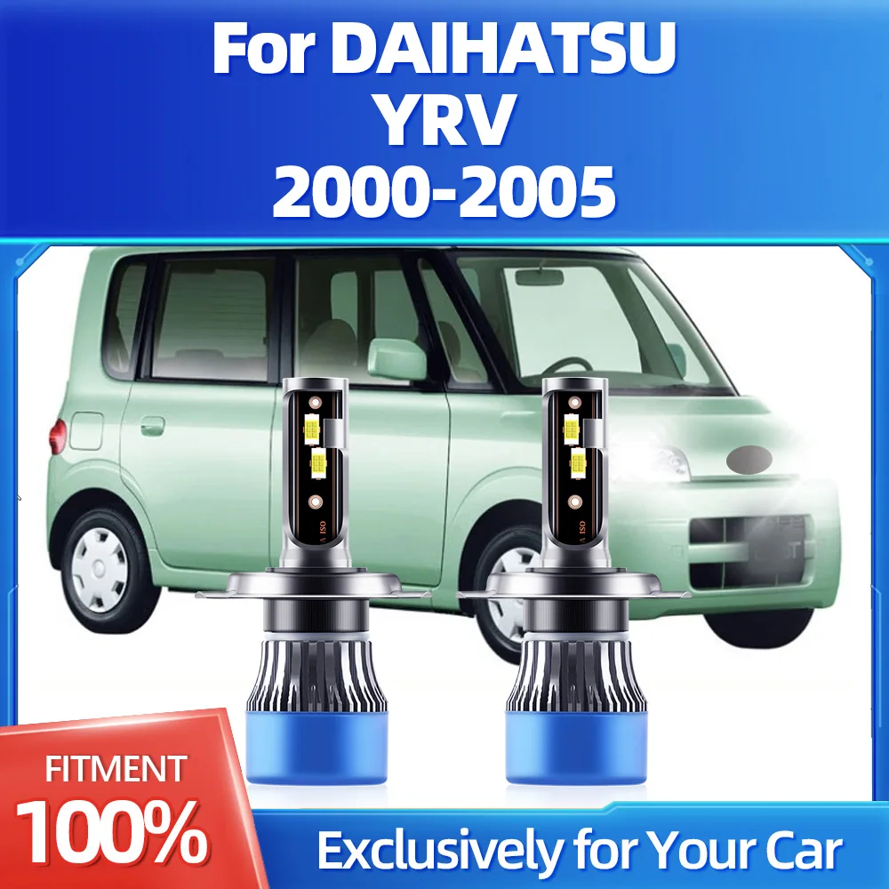 

2Pcs H4 Turbo Car LED Headlight Bulb 80W High Power 6000K White Super Bright For DAIHATSU YRV 2000 2001 2002 2003 2004 2005