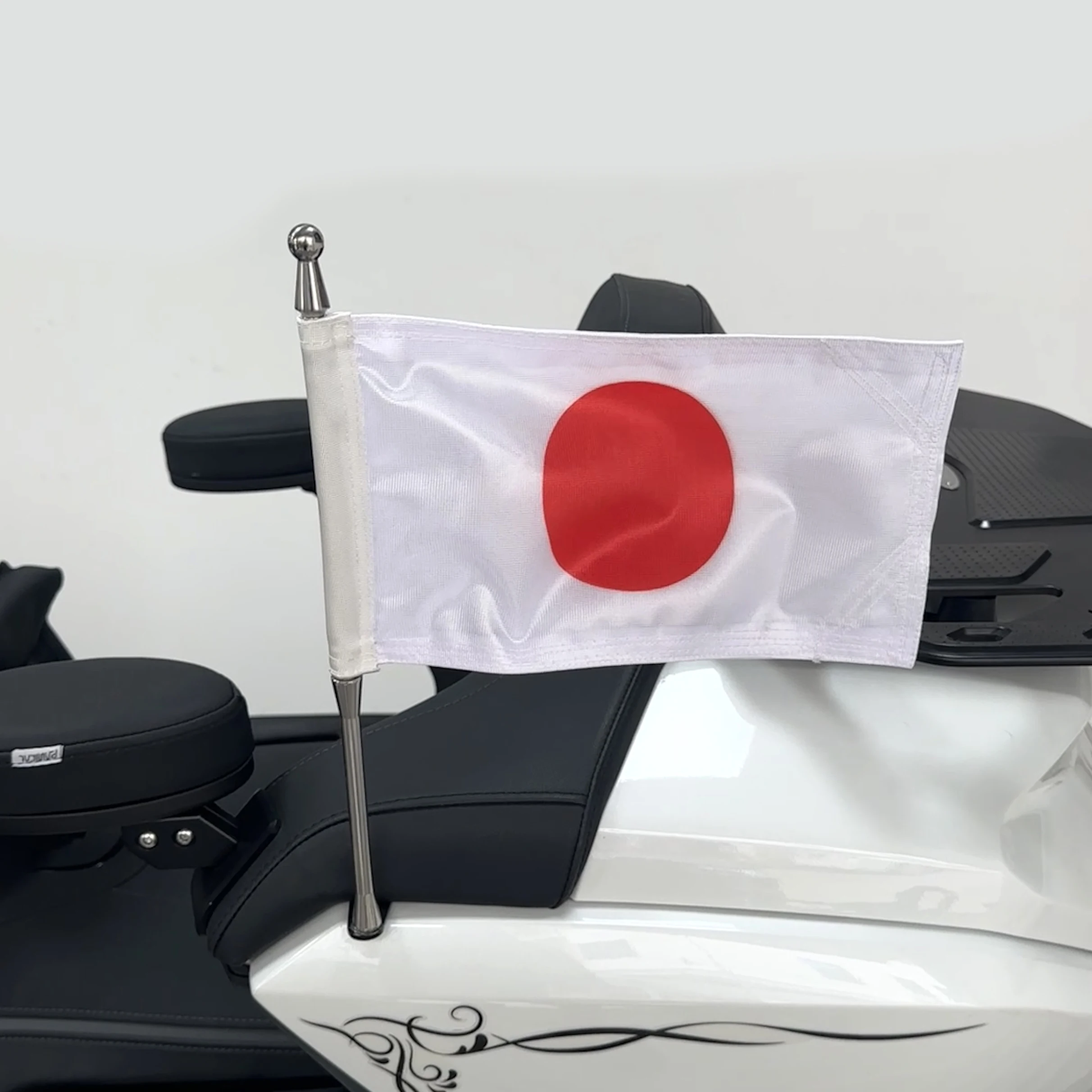 

Panical Japan Passenger Rear Trunk Flag Set Flagpole Kit For Honda Gold Wing Tour GL1800 2018-2024