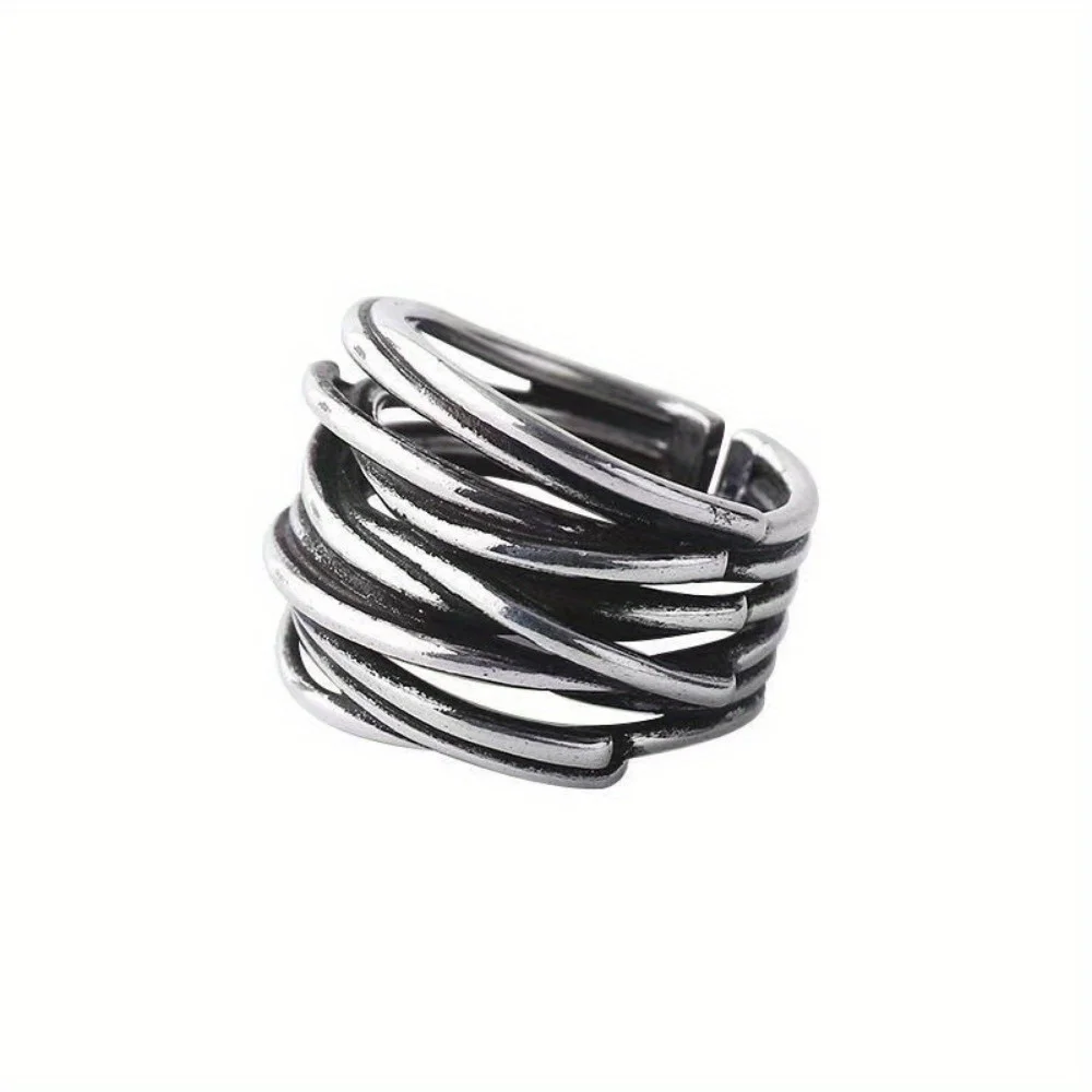 Simple multi-layer winding ring fashion trend trend retro open adjustable rings men and women trendy gift accessories