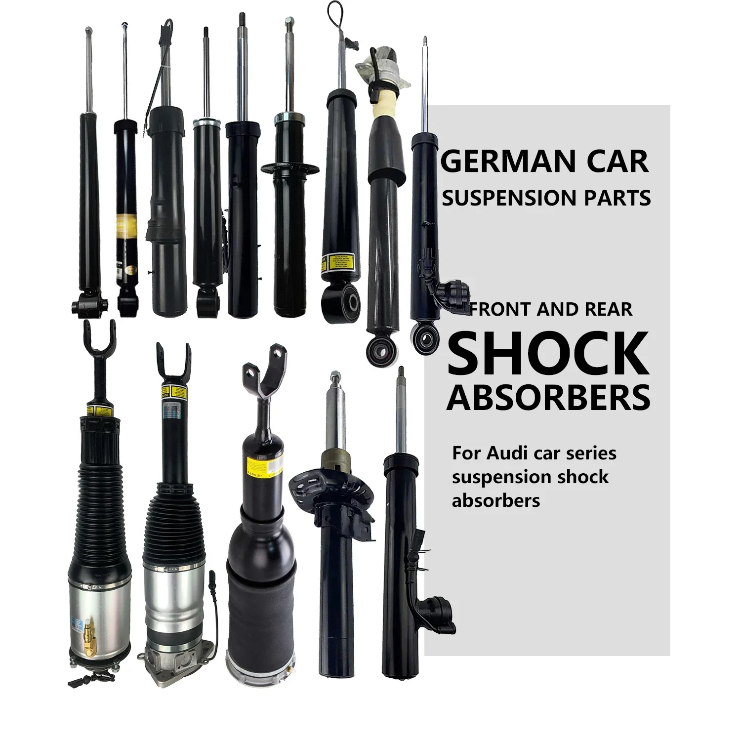 High Quality German Cars Suspension Parts Air Spring Front / Rear Shock Absorbers Assembly For Audi A4L A6 A6L A8 Q5 Q7 TT R8