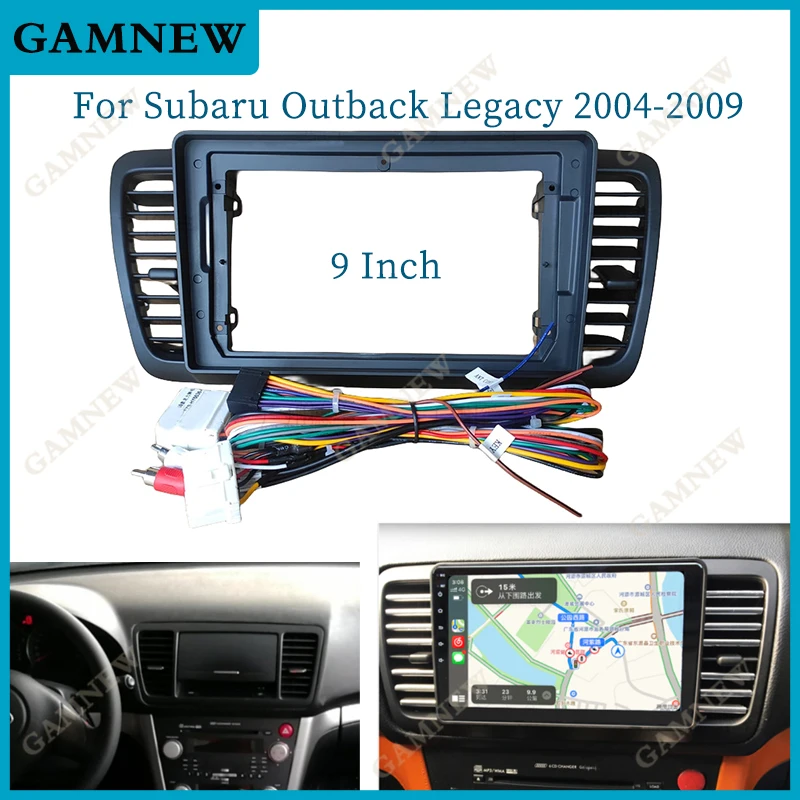 

9 Inch Car Frame Fascia Adapter For Subaru Outback Legacy 2004-2009 Android Big Screen Radio Dash Fitting Panel Kit
