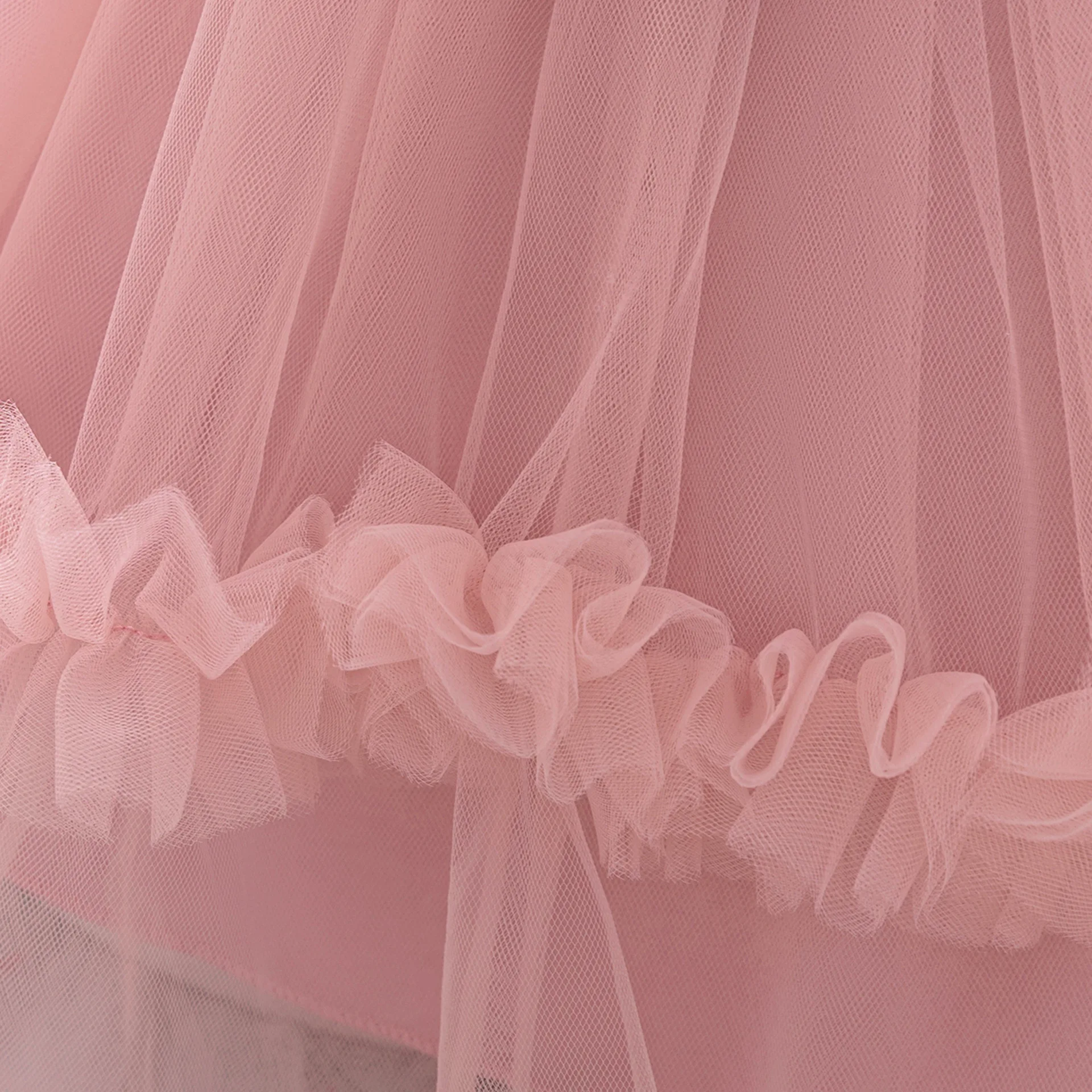 ชุดเดรสสําหรับเด็กทารกดอกไม้สีชมพู Tutu Princes ชุดเด็กดอกไม้งานแต่งงานชุดเด็กวัยหัดเดินวันเกิด Baptism ชุดราตรี