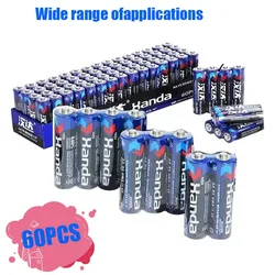 60 Pieces/box Black Blue AA 1.5V Battery Carbon Zinc Manganese Battery Disposable Battery Flash Wireless Mouse Keyboard Toys