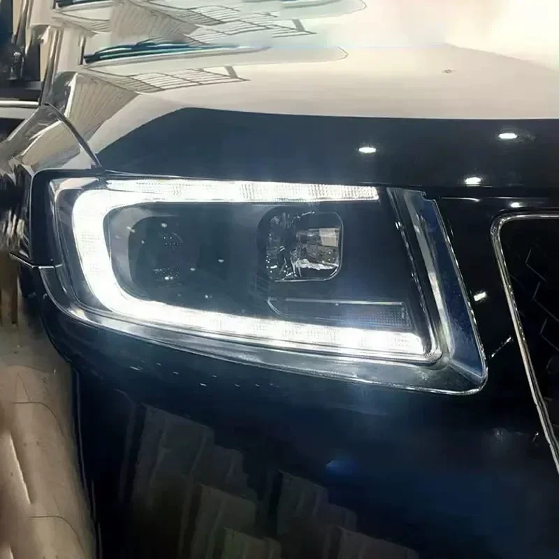 LED Headlight Assembly for Jeep Compass 2011-15 Modified Headlamp Turn Signal Daytime Running Light