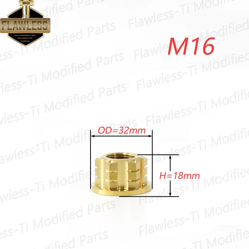 FLAWLESSTI Gr5 Titanium Rear Axle CNC Nut M16 M18 M20x1.5 Pitch For Honda Forza 350 PCX 160 Yamaha Xmax 300 Ninja 400 Z800