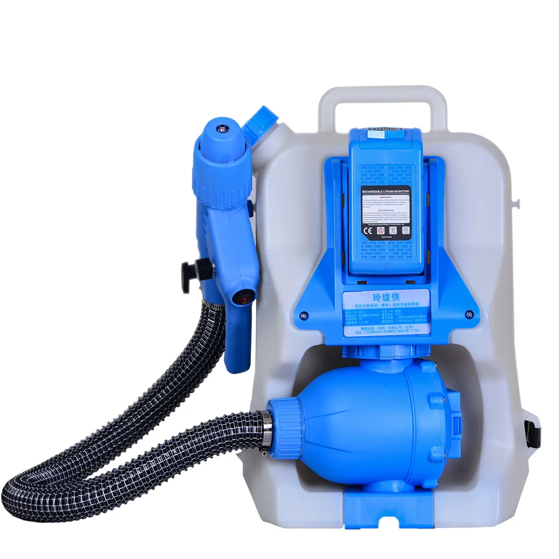 Backpack 9L Cordless Rechargeable Battery Fogger Fogger Machine Sanitizing Ulv Cold Fogger Mist Sprayer