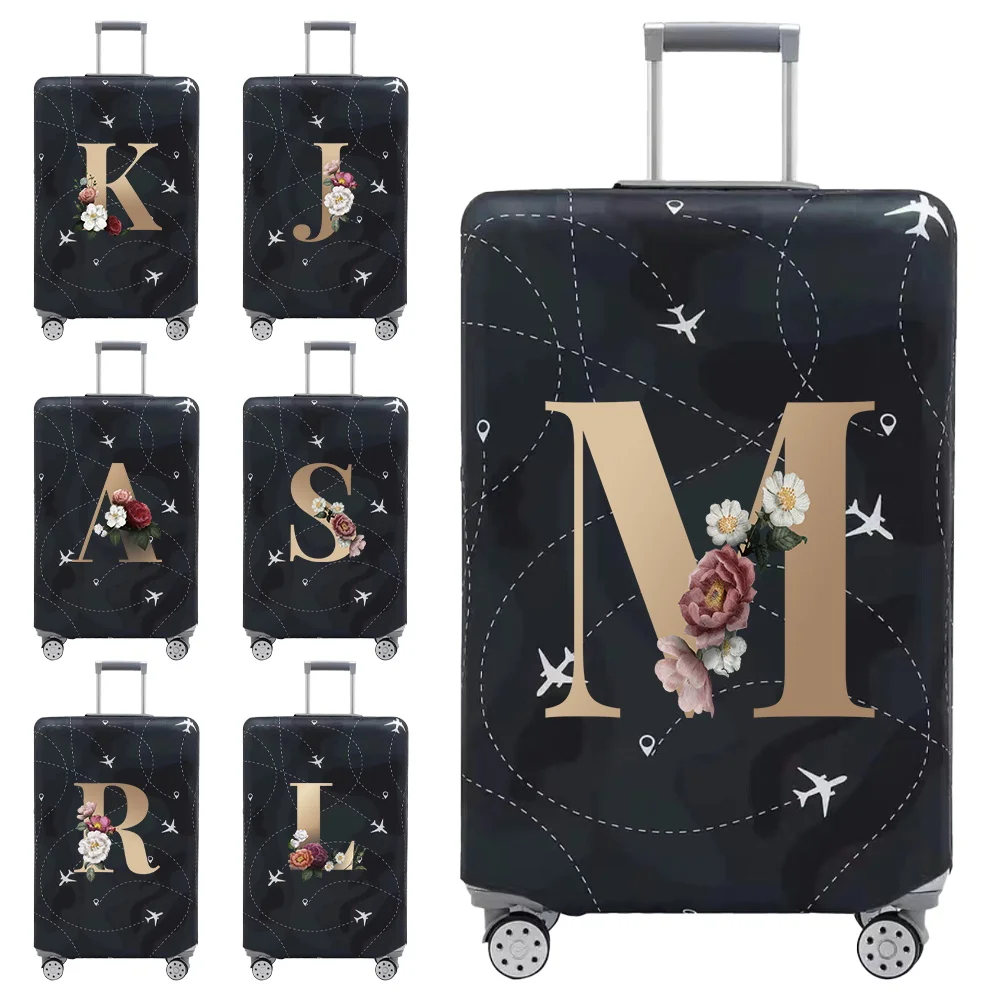 Luggage Cover Travel Bag Protective Cover Stretch Dustproof Luggage Cover Rose Gold Pattern 18-32 Inch Travel Accessories
