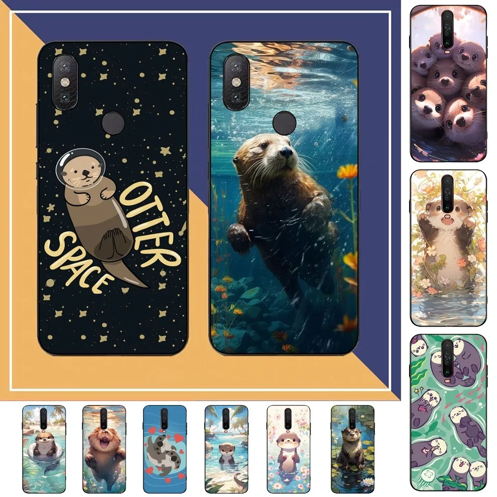 Cute Otter Lutra lutra Phone Case For Redmi Note 4 X 5 A 6 7 8 T 9 9S 10 11 11S 11Epro Poco M3 pro