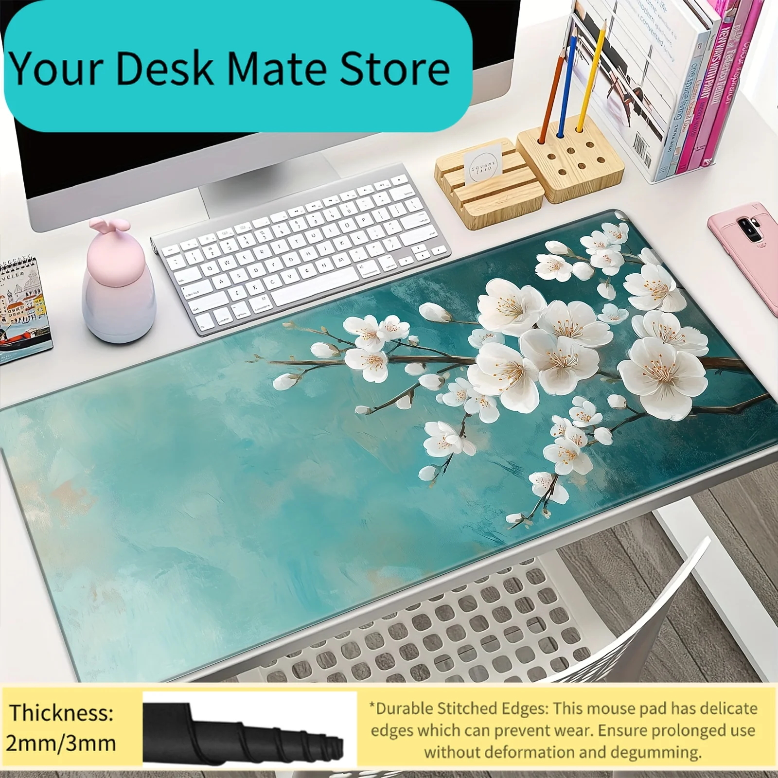

Letter C S W Number 0 1 7 Printed Mouse Pad Non-Slip Rubber Base Washable Cloth Surface For Gaming Office PC Desk