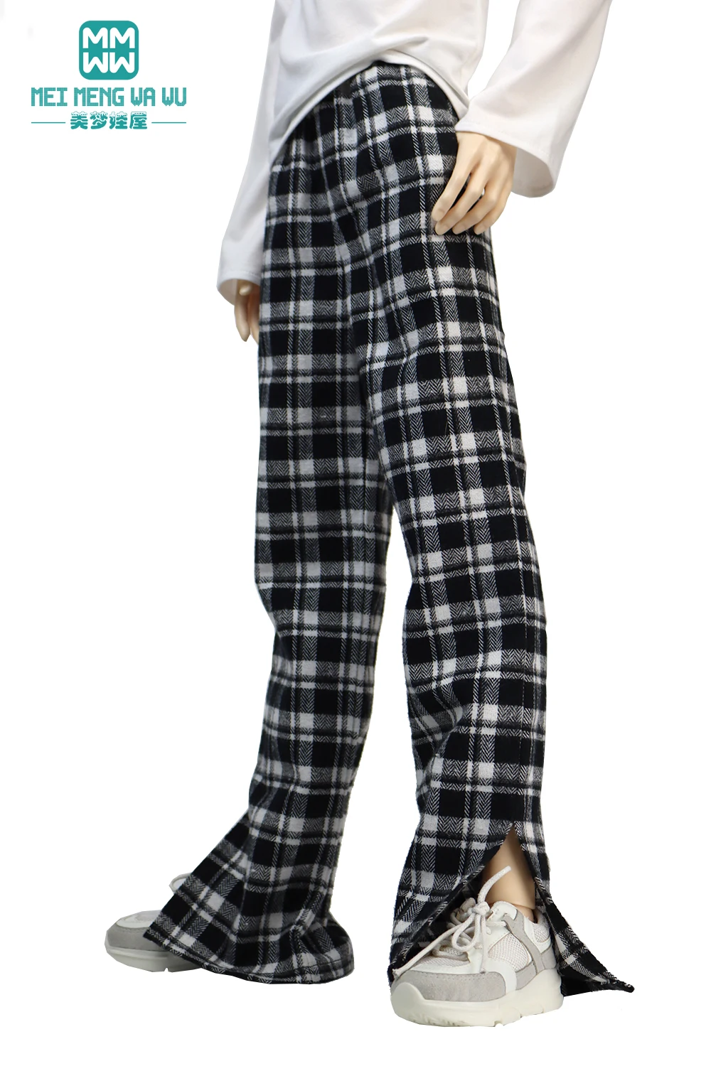 Se encaixa 68--70cm roupas de boneca bjd tio meninos calças casuais calças xadrez preto amarelo vermelho verde