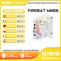 FIREBAT MN56 MINI PC AMD R7-8745HS Mini PC Windows11 DDR5 16GB+ 512GB SSD 8 Cores  Desktop Computer BT 5.2 WIFI6 HDMI TYPE-C USB