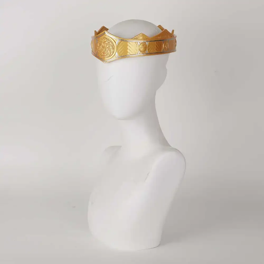 Diadema de la familia del Dragón de la película, accesorios para el cabello para Halloween, Rhaenyra Targaryen, corona Unisex, corona dorada