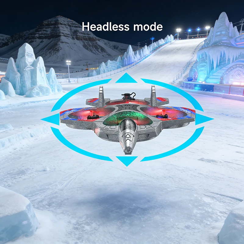 F505 Zwaartekrachtdetectie RC Hoogwaardige sproeischaumvliegtuigstunt intelligente hover UAV LED-verlichting met afstandsbediening bedienen straaljager