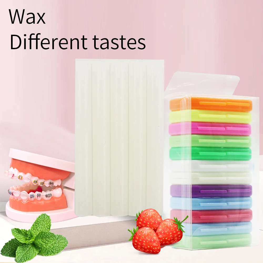 12Boxes Mixing Taste Flavors Reduce Uncomfortable Ortho Wax Dental Orthodontics