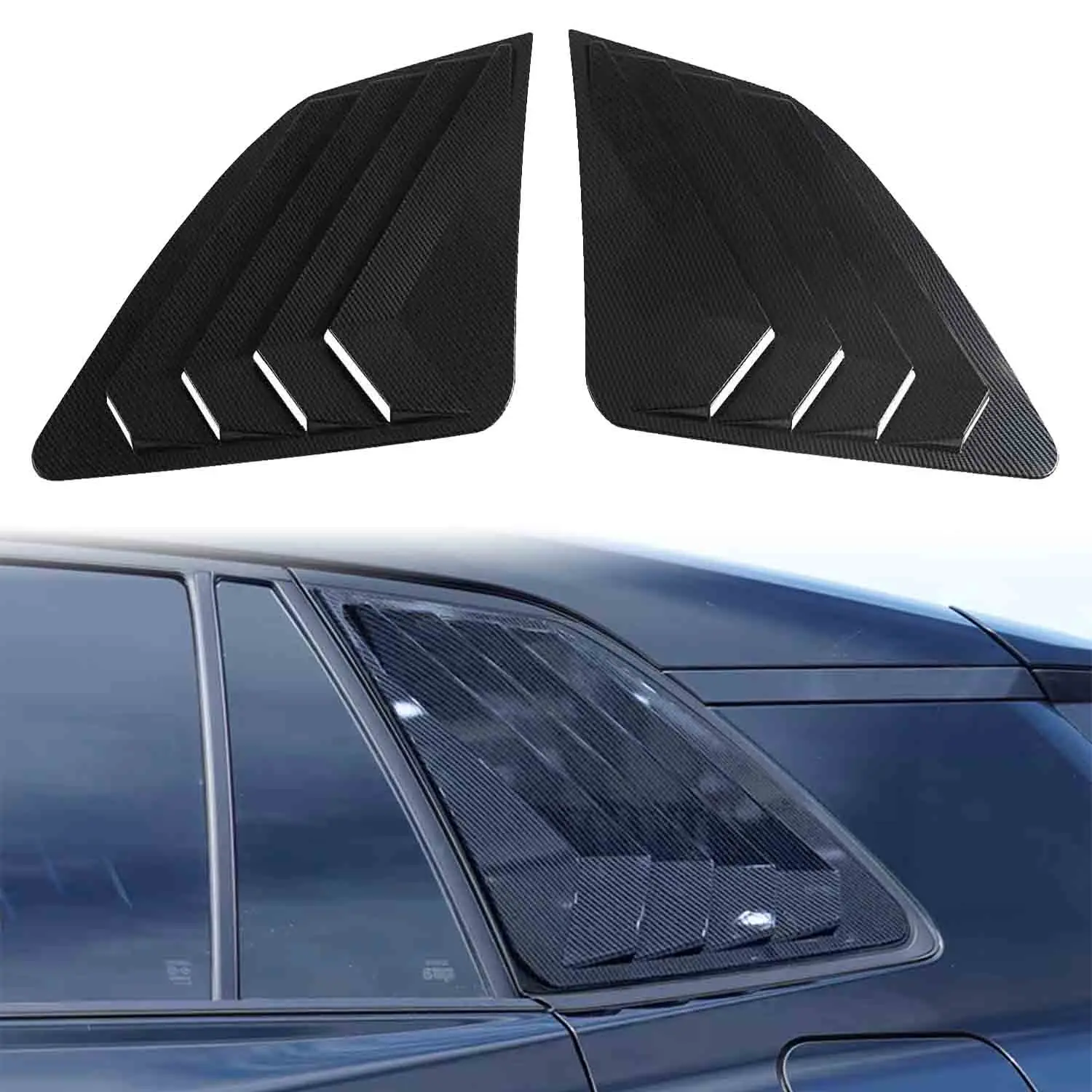 For Toyota RAV4 XA60 2026 2027 Car Exterior Rear Back Side Window Louvers Scoop Shades Decorative Cover Trim 2pcs
