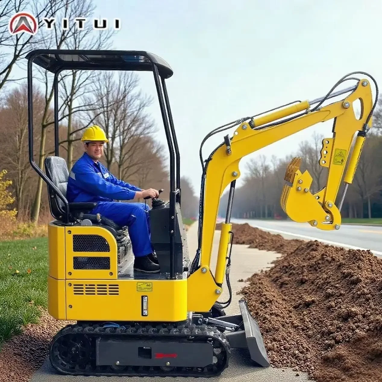 محرك كوبوتا عالي الجودة حفارة صغيرة منزلية متعددة الوظائف مزرعة وبستان عالية الكفاءة 1.5 طن حفارات صغيرة