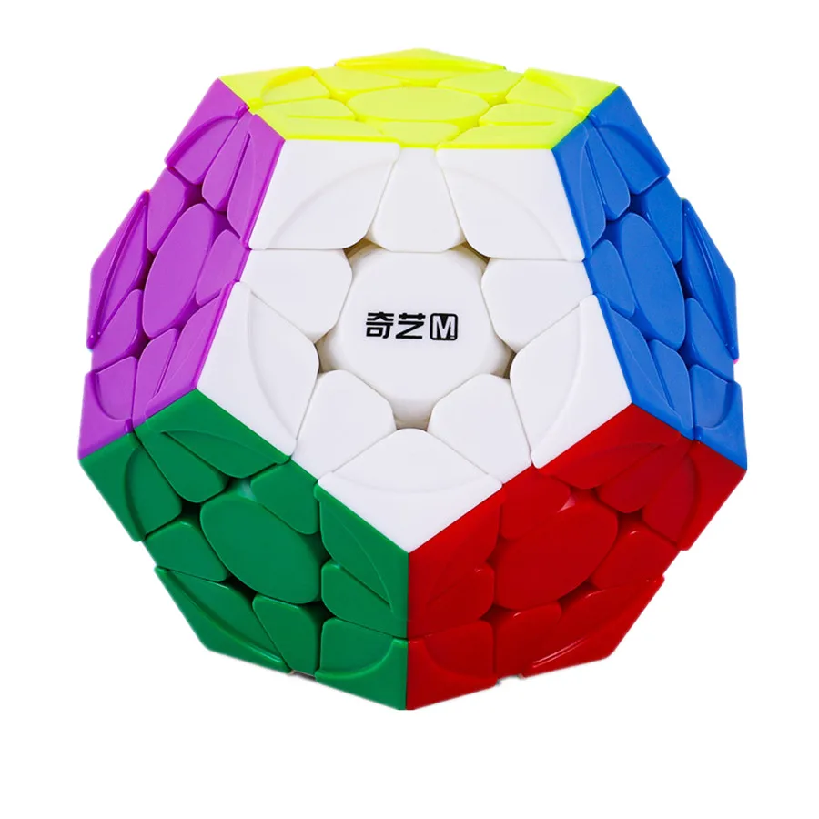 QiYi Qiheng 2x2 3x3 Megaminx المكعب السحري بدون ملصقات/ملصقات سوداء مكعب السرعة ألعاب ألغاز تعليمية للأطفال هدية