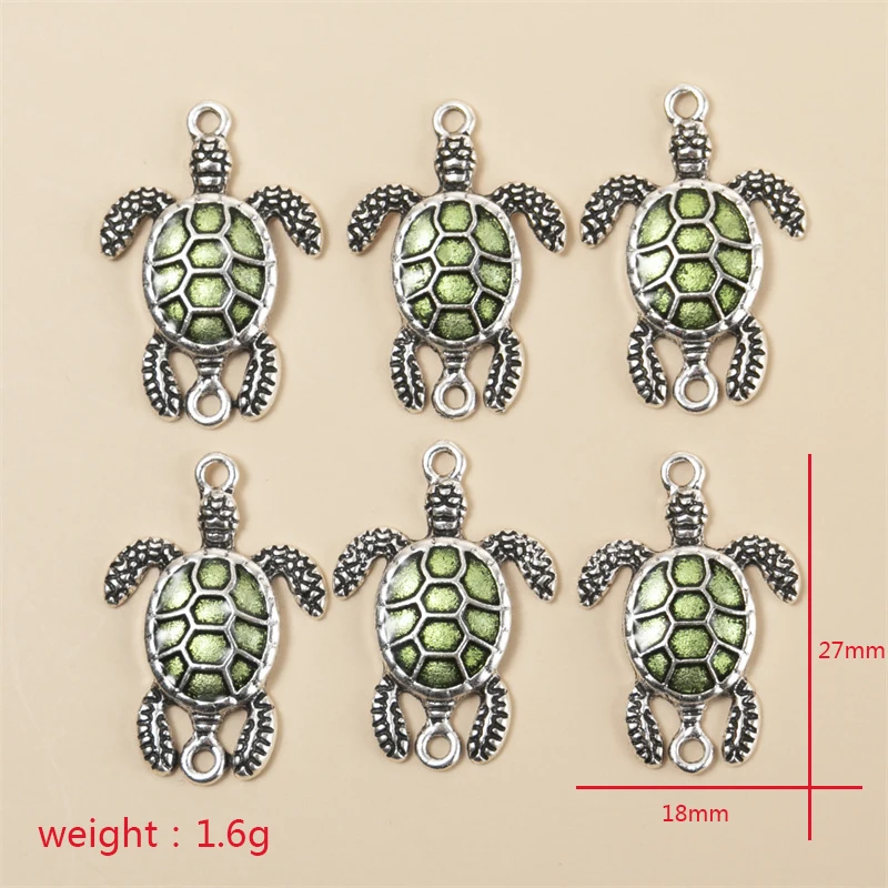 30PCS/PACK Tibetan Silver Cute Turtle Charms Connector For Women Girls DIY Necklace Bracelet Jewelry Accessories