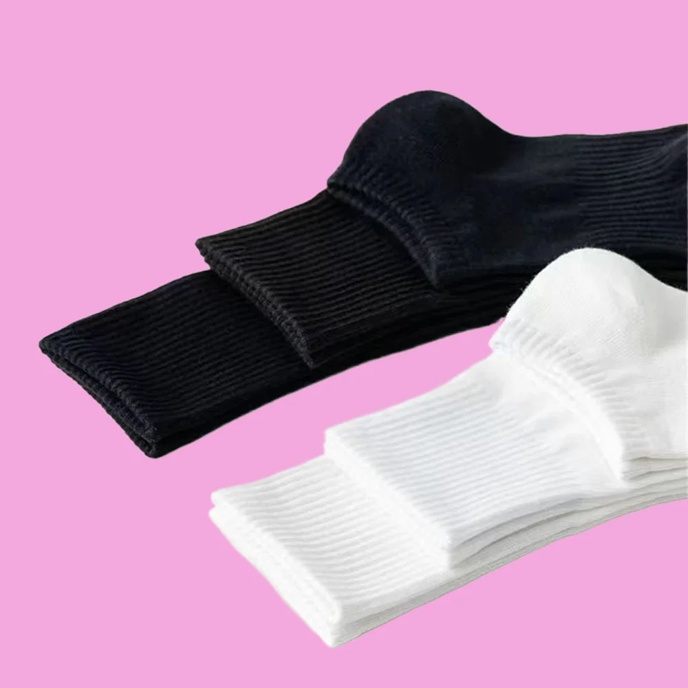 4/8 Pairs Business Short Cotton Low Tube Socks Fashion Soft Breathable Women Boat Socks Classic High Quality Men's Ankle Socks